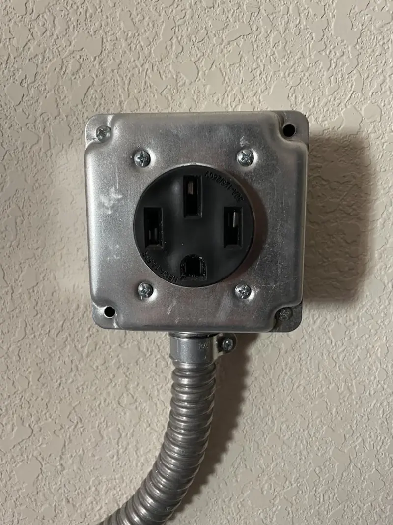 NEMA 14-50 outlet installed for Electrical Panel Upgrade in Mussey